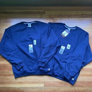 (1) Russell Athletic - Dri Power® Crewneck Sweatshirt 698HBM1 Navy Medium